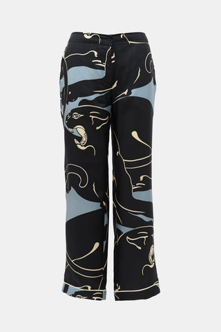 Valentino Silk Satin Printed Pant