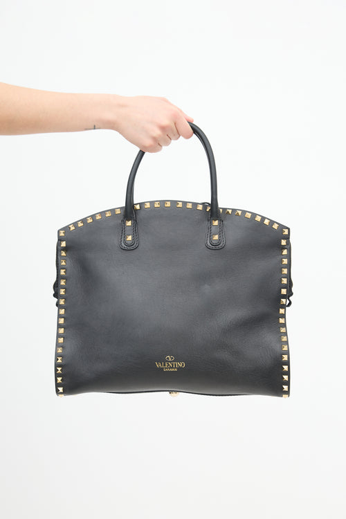 Valentino Leather Rockstud Dome Bag