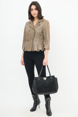 Valentino Leather & Crystal Rockstud Bag