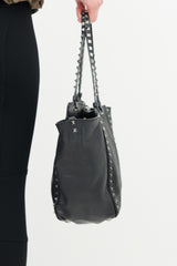 Valentino Leather & Crystal Rockstud Bag