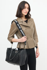 Valentino Leather & Crystal Rockstud Bag