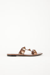 Valentino Leather Roman Stud Slide