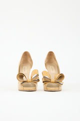 Valentino Patent Leather D'Orsay Bow Pump