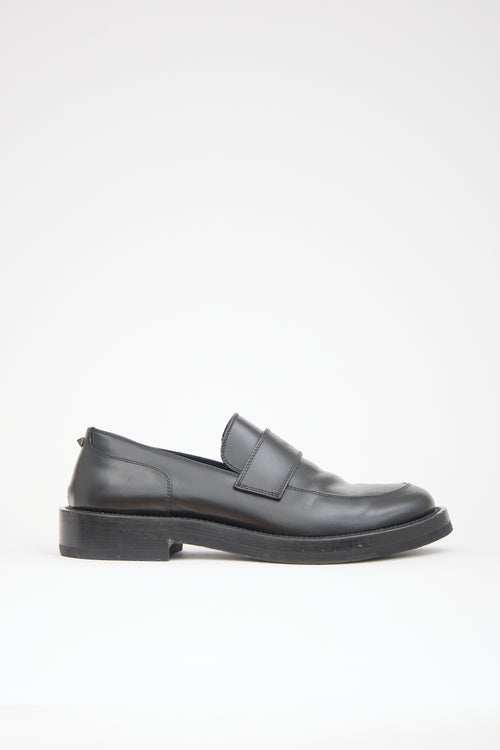 Valentino Leather Rockstud Essential Loafer