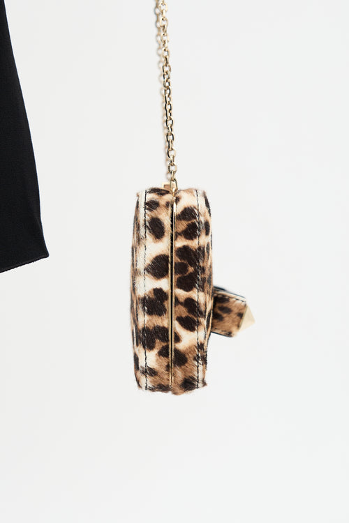 Valentino Printed Hair Chain Clutch Bag