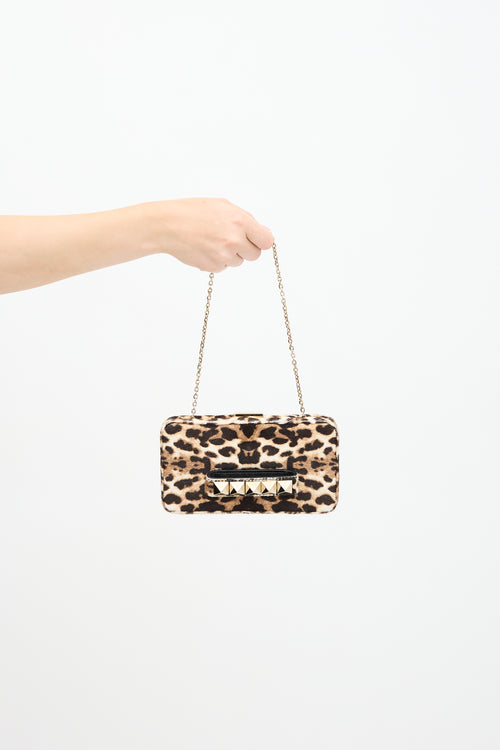 Valentino Printed Hair Chain Clutch Bag