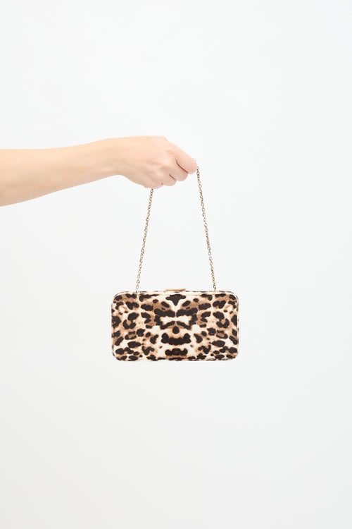 Valentino Printed Hair Chain Clutch Bag