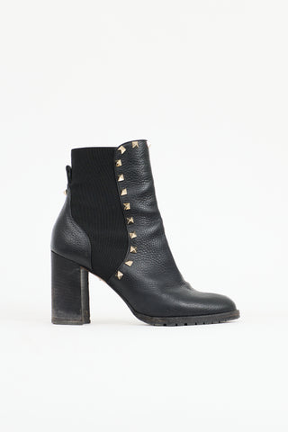 Valentino Leather Rockstud Boot