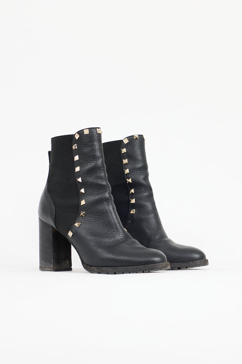 Valentino Leather Rockstud Boot