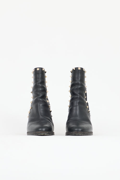 Valentino Leather Rockstud Boot