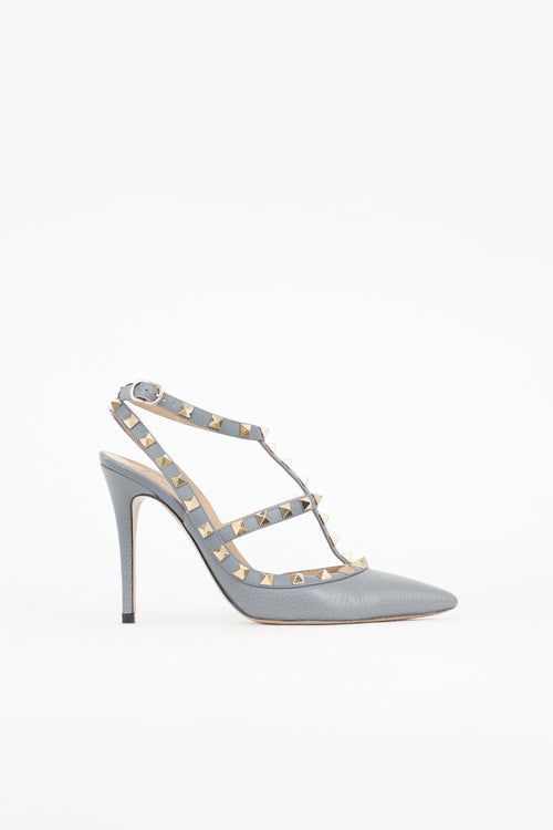 Valentino Leather Rockstud Cage Pump