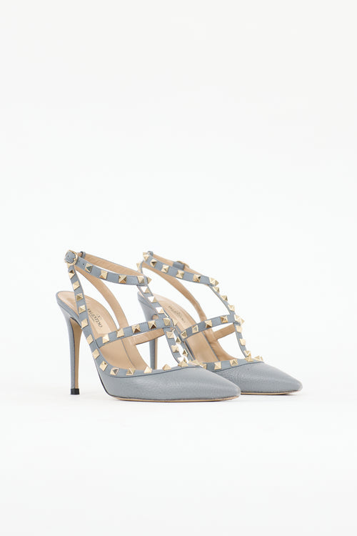 Valentino Leather Rockstud Cage Pump