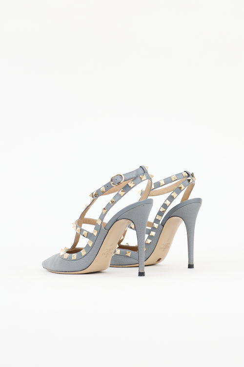 Valentino Leather Rockstud Cage Pump