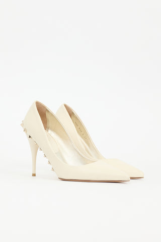 Valentino Leather Rockstud Sole Pump
