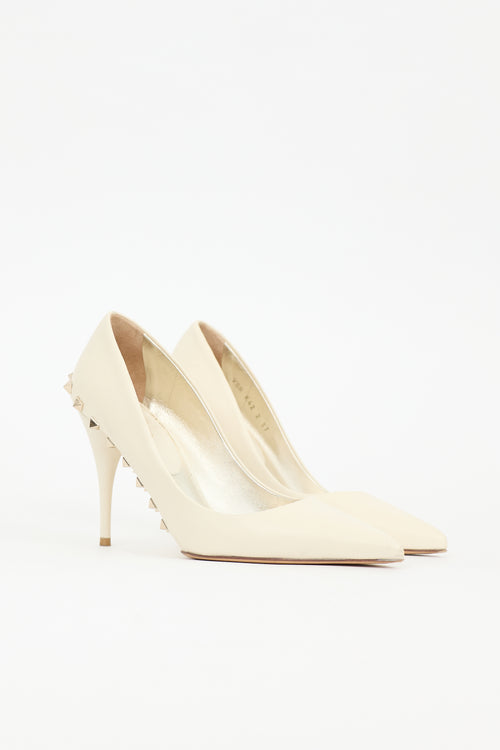 Valentino Leather Rockstud Sole Pump