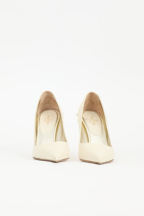 Valentino Leather Rockstud Sole Pump