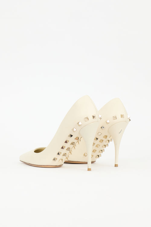 Valentino Leather Rockstud Sole Pump