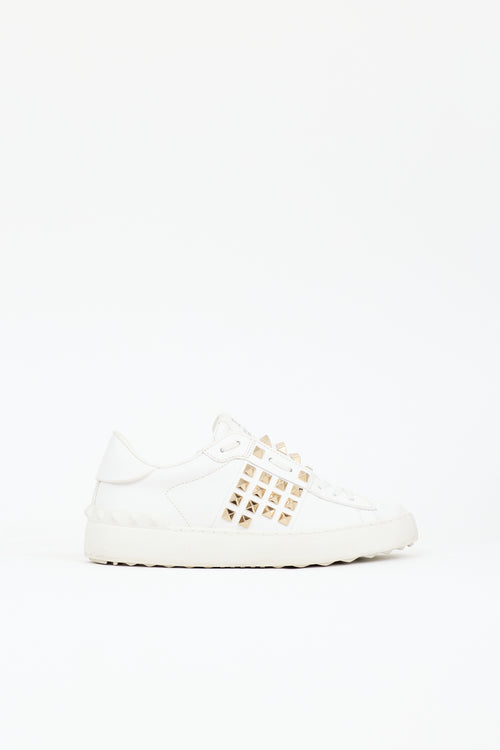 Valentino Leather Untitled Rockstud Sneaker