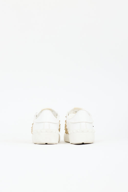 Valentino Leather Untitled Rockstud Sneaker