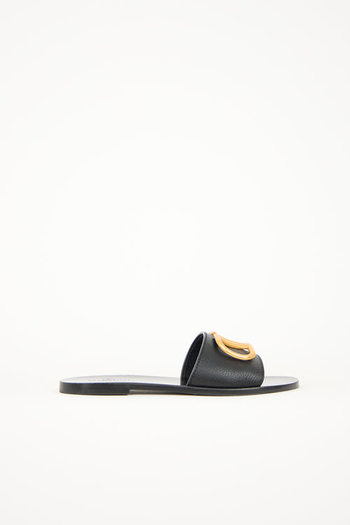 Valentino Leather VLogo Slide