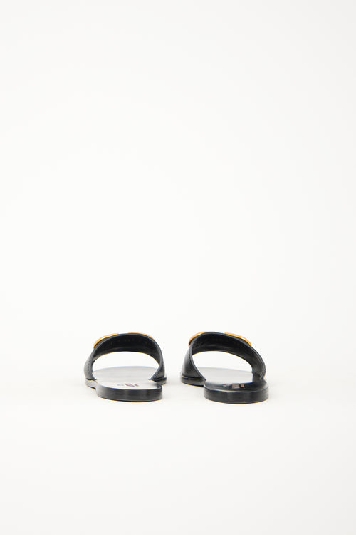 Valentino Leather VLogo Slide