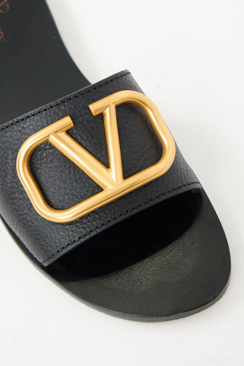Valentino Leather VLogo Slide