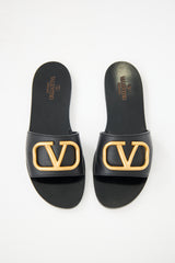 Valentino Leather VLogo Slide