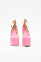 Valentino Patent Tan-Go Platform Pump