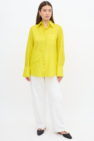 Valentino Silk Double Button Up Shirt