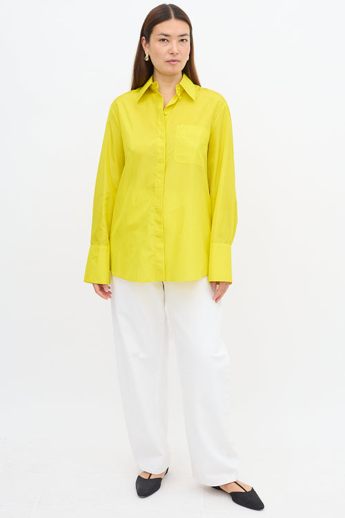 Valentino Silk Double Button Up Shirt