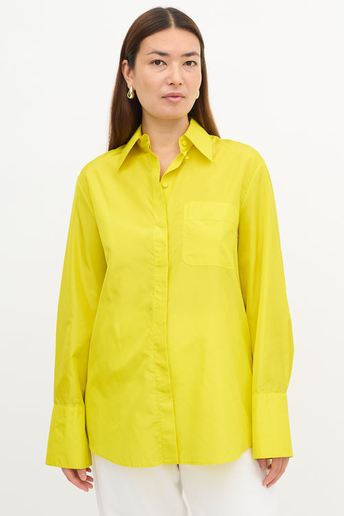 Valentino Silk Double Button Up Shirt