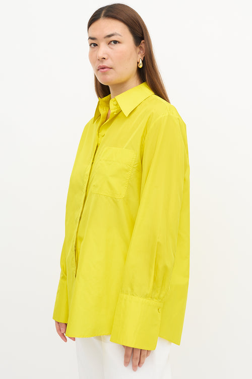 Valentino Silk Double Button Up Shirt
