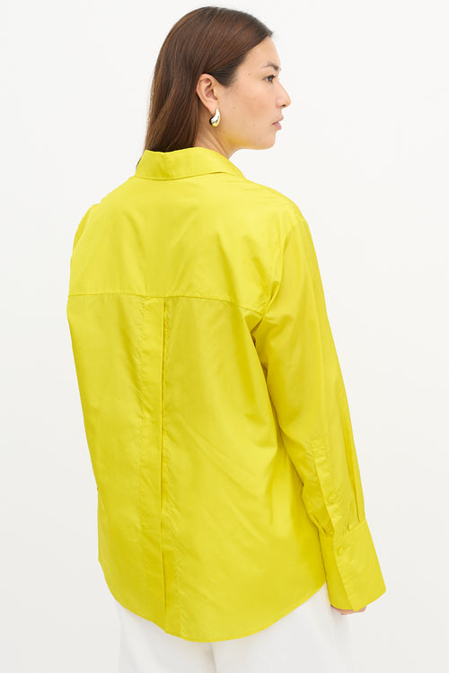 Valentino Silk Double Button Up Shirt