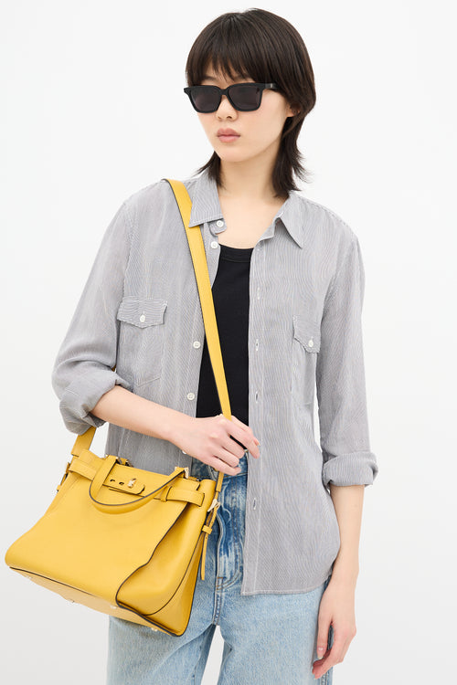 Valextra Textured Leather B-Cube Bag