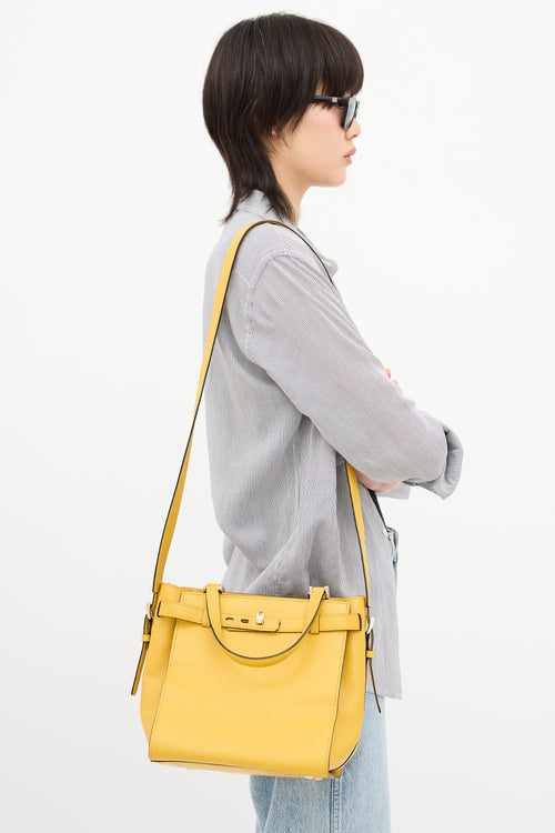 Valextra Textured Leather B-Cube Bag