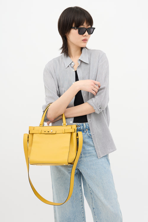 Valextra Textured Leather B-Cube Bag