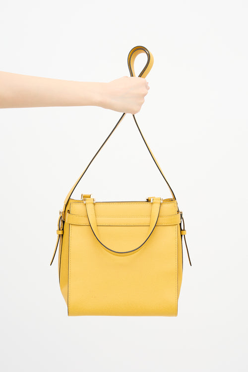 Valextra Textured Leather B-Cube Bag