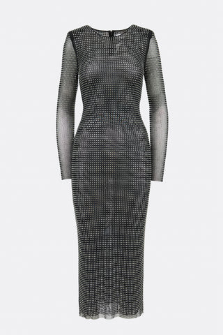 Self-Portrait Sequin Hot Fix Mesh Dress