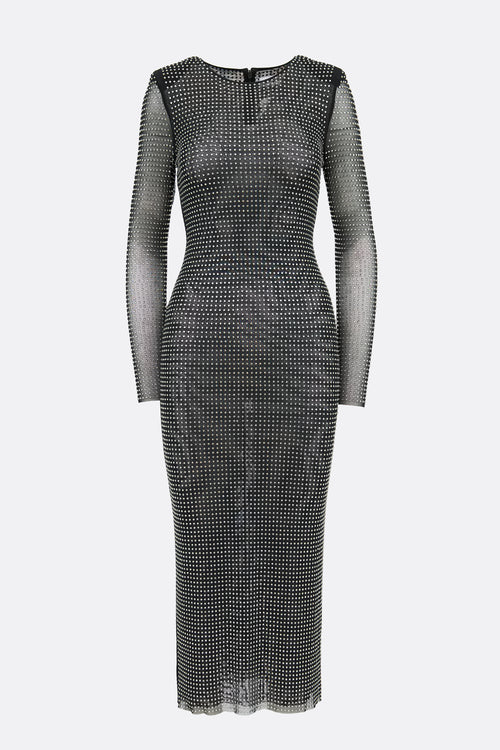 Self-Portrait Sequin Hot Fix Mesh Dress