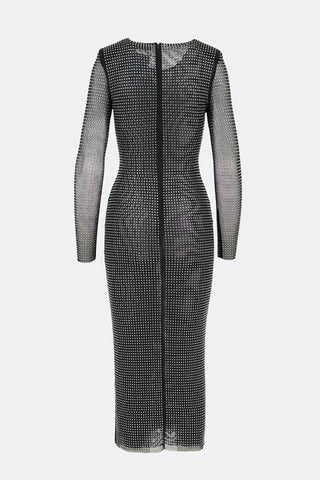 Self-Portrait Sequin Hot Fix Mesh Dress