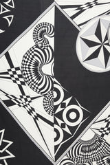 Versace Versus Black & White Silk Print Scarf