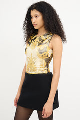 Versace SS 1992 Gold & Multi Baroque Bodysuit