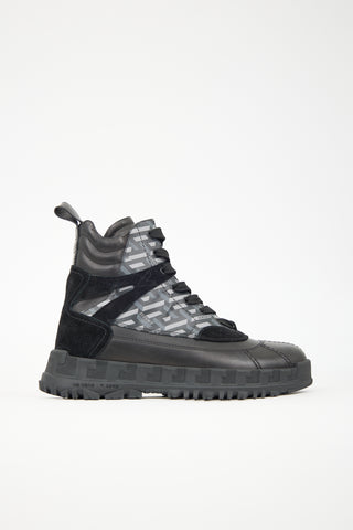 Versace Leather Greca Rhegis Boot