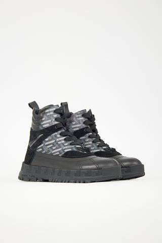 Versace Leather Greca Rhegis Boot