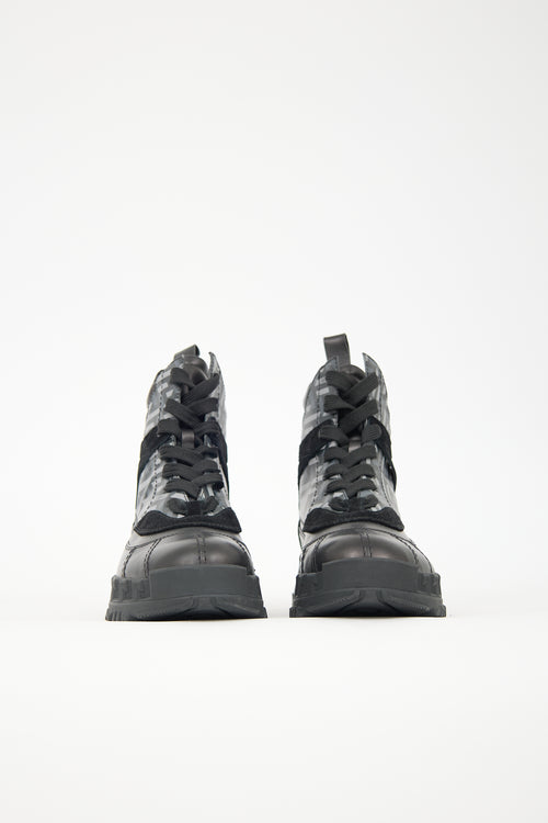 Versace Leather Greca Rhegis Boot