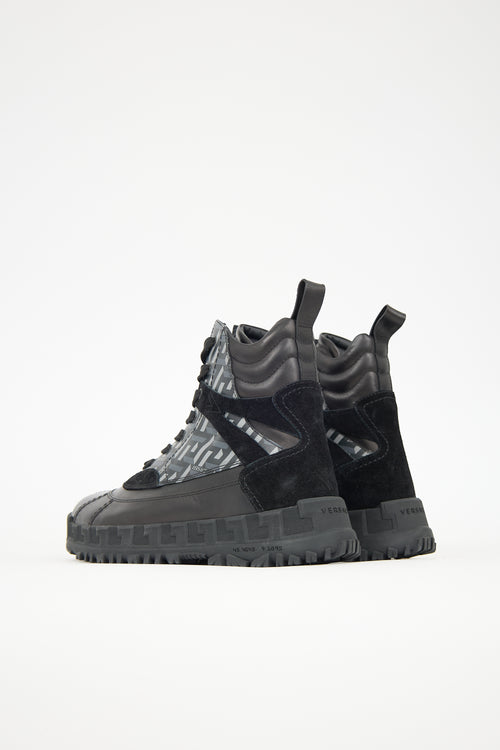 Versace Leather Greca Rhegis Boot