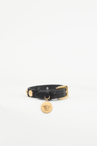 Versace Leather Medusa Pet Collar