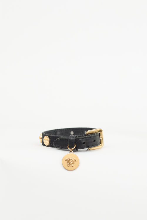 Versace Leather Medusa Pet Collar