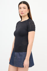 Versace Perforated Stretch Logo T-Shirt