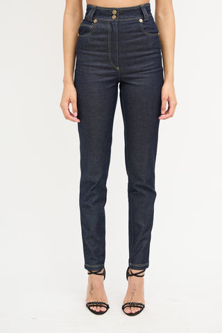 Versace Dark Wash High Waisted Skinny Jeans